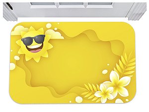 Capacho sol verão praia férias tapete para porta 40x60