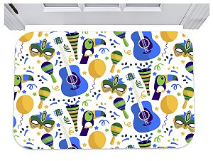 Capacho divertido carnaval tapete para porta 40x60