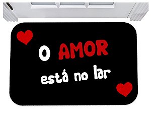 Capacho o amor está no lar tapete para porta familia 40x60