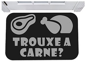 Capacho trouxe a carne tapete de porta divertido 40x60