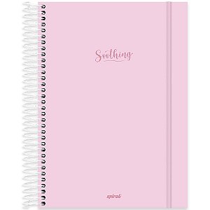 Caderno Universitário Capa Polipropileno 10 materias 160 Folhas Soothing Rosa
