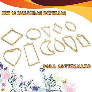 Kit com 11 Molduras Diversas para Artesanato
