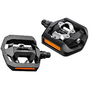 PEDAL SHIMANO PD-T421 HÍBRIDO CLICK'R MTB - COM TACOS | PRETO