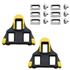 TAQUINHO PEDAL SHIMANO SM-SH11 FLUTUANTE 6º SPD-SL | PRETO E AMARELO