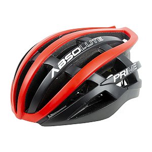 CAPACETE ABSOLUTE PRIME TAMANHO G (58-61 CM) | PRETO E VERMELHO