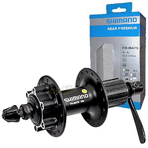 CUBO TRASEIRO SHIMANO DEORE FH-M475 DE 36 FUROS PARA 8 9 E 10 VELOCIDADES | PRETO