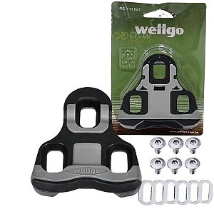 TACO DE PEDAL WELLGO LOOK KÉO FIXO 0º | PRETO E CINZA