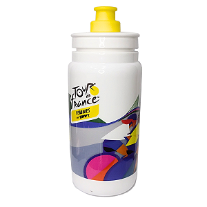 CARAMANHOLA ELITE FLY 550 ML | TOUR DE FRANCE FEMMES 2024 BRANCO CINZA E AMARELO