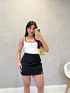 Body Tricô Bicolor