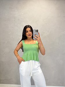 Blusa Peplum Tricô