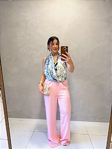 Calça Pantalona Linho