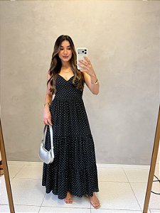 Vestido Mídi Mônaco Poà