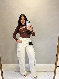 Calca Cargo Jeans