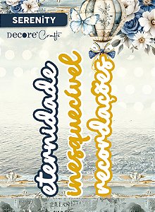 Aplique Acrílico  Palavras Serenity - 3 unidades