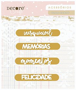 Aplique Acrílico Palavras - 3 unidades