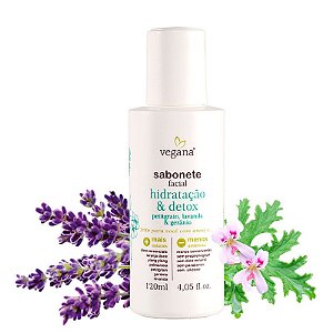 Sabonete Facial Vegana Hidratação e Detox - 120ml