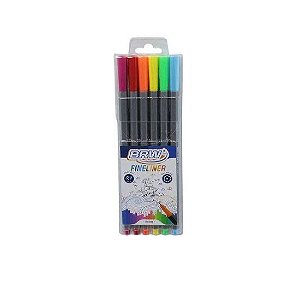 Caneta Fineliner 0.4mm Estojo com 6 cores - BRW