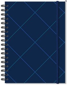 Caderno Colegial Quadriculado Azul - Fina Ideia