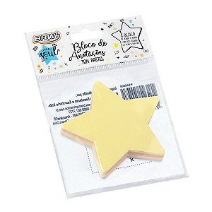 Bloco Adesivo Smart Notes Estrela Pastel - BRW