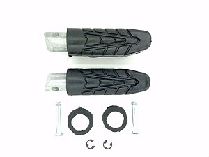 PEDALEIRA TRASEIRA COMPLETA ESPORTIVA FAN/TITAN 160/CB TWISTER/BROSS 2016/2018 DIREITA/ESQUERDA (PAR)