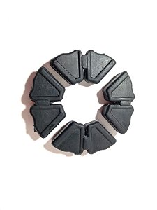 BUCHA (COXIM) COROA JOGO COM 4PEÇAS BIZ-100 (BORRACHA)