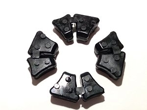 BUCHA (COXIM). COROA JOGO COM 4PEÇAS XT 600/XT 660R/TENERE/MT-03 660/VIRAGO 250 BORRACHA NITRÍLICA (NATURAL) MOD.ORIGINAL EMBUS