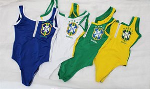 BODY COM ZIPER SELEÇÃO BRASILEIRA
