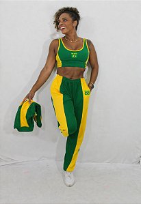 CONJUNTO FEMININO DE FRIO 3 PEÇAS BRASIL