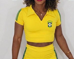 BLUSINHA COM GOLA SELEÇÃO BRASILEIRA