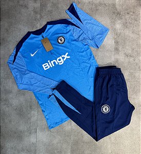 Conjunto Treino Chelsea Azul Claro 24/25 Lançamento.