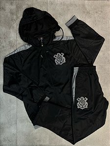 Conjunto Agasalho Corinthians Preto Lançamento 2025