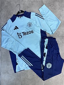 Conjunto Treino Manchester United Verde Água Lançamento 2025