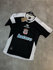 Camisa Corinthians Retrô Mundial 2000 Batavo Masculina - Preto