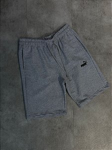 SHORTS MOLETOM CINZA PUMA