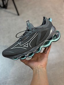 TÊNIS UNISSEX MIZUNO WAVE PROPHECY 14 CINZA/VERDE