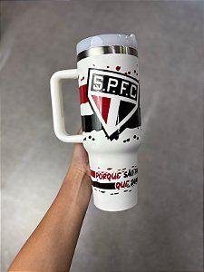 COPO TERMICO SAO PAULO ESCRITO BRANCO CANUDO