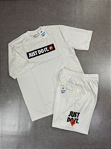 KIT VERÃO NIKE JUST DO IT OFF WHITE