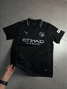 Camisa Manchester City Torcedor Preta 2025