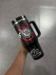COPO TERMICO CORINTHIANS PRETO TIMÃO CANUDO