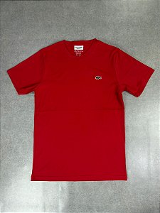 CAMISETA IMPORTADA LACOSTE BASICA VERMELHA