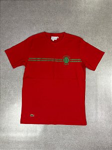 CAMISETA IMPORTADA LACOSTE PARIS VERMELHA