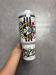 COPO TERMICO CORINTHIANS/BRASIL BRANCO AGUIA NOVO