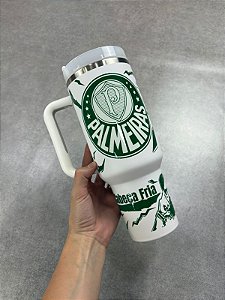 COPO TERMICO PALMEIRAS BRANCO CORAÇÃO FRIO