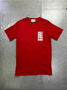 Camisa Gucci  Cotton Jersey Vermelha