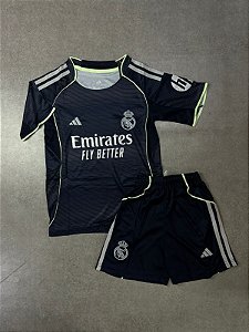 Kit infantil Real madrid preto 2025