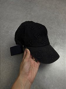 Boné Louis Vittuon Tecido preto