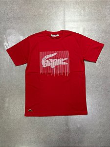 CAMISETA IMPORTADA LACOSTE DRY GRAPHIC VERMELHO