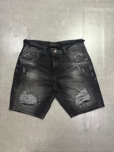 BERMUDA JEANS CITY DENIM PRETA