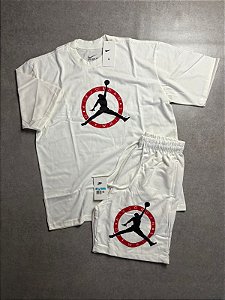KIT VERÃO NIKE JORDAN OFF WHITE