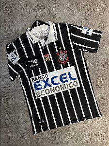 CAMISA RETRO CORINTHIANS EXCEL LISTRADA